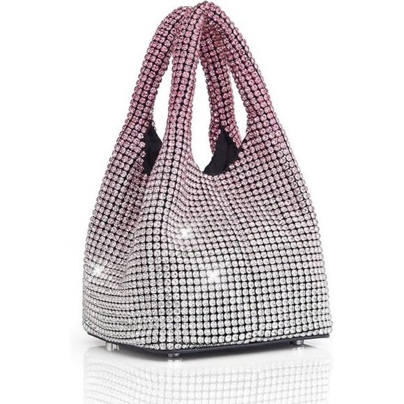 NWT Sparkling Bling SwarovskI Crystal Rhinestone Bucket Bag Shoulder Pur… - Picture 5 of 17